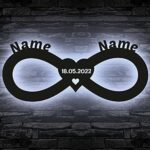 Led Unendlichkeitszeichen Hochzeitsgeschenk personalisiert mit Wunschnamen Deko Freundin Verliebte Partner romantische Geschenke Weihnachten , Schlummerlicht , Ich liebe dich Männer Frauen – Bild 3