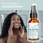 Eva Naturals 10 Actives Skin Serum (30 ml), Feine Linie, Entferner für dunkle Flecken im Gesicht Mit Niacinamid, Hyaluronsäure, Vitamin C und Vitamin E – Bild 4
