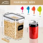 GoMaihe 1.6L Vorratsdosen 10 Set, Aufbewahrungsbox Küche Luftdicht Behälter aus Plastik Mit Deckel, Vorratsgläser zur Aufbewahrung von Nudeln, Müsli, Reis, Mehl, und für futter Haustiere, MEHRWEG – Bild 4