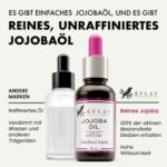 Eclat Skincare, Bio Jojobaöl für Haut und Haare, reines, unraffiniertes Jojobaöl für Gesicht, Körper, Bart und Nägel, feuchtigkeitsspendende, regenerierende natürliche Feuchtigkeitscreme, kaltgepresst – Bild 5
