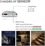 MERTTURM Schrankbeleuchtung LED mit Bewegungsmelder, Wiederaufladbar Dimmbare Sensor Licht, Super Hell Küchenleuchte für Kleiderschrank, Treppe, Wohnmobil – Bild 3