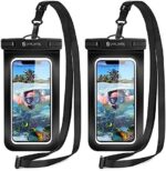 Syncwire wasserdichte Handyhülle Unterwasser Wasserfeste - 2 Stück 7 Zoll DOPPELT VERSIEGELT Wasserdicht Handy Hülle Handytasche für iPhone 13 Pro Max Mini 12 SE 11 XS XR X 8 7 6+ Samsung Huawei etc