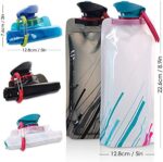 maxin Faltbarer Wasser-Flaschen-Satz von 3, Flexible zusammenklappbare Wiederverwendbare Wasser-Flaschen für das Wandern, Abenteuer, das Reisen, 700ML. – Bild 7