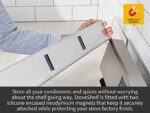 Stoveshelf – Schwarz – 76,2 cm – Magnetisch Herd Regal für Küche Herd, Spice Rack, Küche Aufbewahrung Lösung, Zero Installation – Bild 4