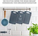 Exitoso Frühstücksbrettchen 4er Set & 6er Set mit Saftrille, Schneidebrett Spülmaschinenfest Brettchen, Schneidebrett Kunststoff rutschfest BPA frei, Frühstücksbrettchen Kunststoff Brettchen Set – Bild 3