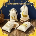 24 Stück Ramadan Sackleinen Taschen Eid Mubarak Taschen Leinen Kordelzug Geschenktüten Islamische Geschenke Klein Kordelzug Beutel Eid Taschen für Muslim Eid Mubarak Deko – Bild 5