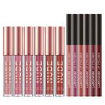 6 matte Lippenstifte mit 6 Liplinern, haltbarer Lipgloss, langanhaltende, antihaftbeschichtete Tasse, verblasst nicht, wasserdicht, hochpigmentierter Samt, Lipgloss-Set, Schönheitskosmetik(12 Stück) – Bild 6