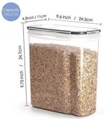 Vtopmart Grosse Vorratsdosen Set,Müsli Schüttdose & Frischhaltedosen, BPA frei Kunststoff Vorratsdosen luftdicht, Mehl, Zucker(Schwarz) – Bild 2