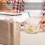 Vtopmart Grosse Vorratsdosen Set,Müsli Schüttdose & Frischhaltedosen, BPA frei Kunststoff Vorratsdosen luftdicht, Mehl, Zucker(Schwarz) – Bild 6