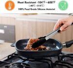 HOTEC Premium Edelstahl Küchen zangen mit Silikon Spitzen Grillzange zangen Set of 2–23 cm und 30,5 cm – Bild 2