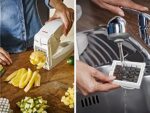 Leifheit Pommes Frites Schneider ComfortLine Serie mit 2 Messereinsätzen, Pommesschneider für 10 oder 12 mm Sticks, rutschfester Gemüseschneider mit Softtouch-Griff – Bild 3