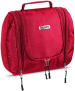 KRONIFY grosser Premium Kulturbeutel zum Aufhängen mit Spiegel Kosmetiktasche für Männer und Frauen I Geräumiger Kulturtasche Herren mit Haken I Beauty Case Damen I Waschtasche – Bild 2