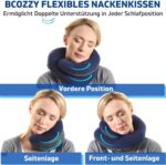 BCOZZY Reisekissen mit doppelter Nacken- & Kinnstuetze – Komfortables Nackenkissen fuer Flugzeug & Auto – Bild 2