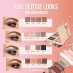 Beste Lidschatten Palette Nudetöne - Vegane Augenpalette - Eyeshadow Make Up Kosmetik - 16 Hochpigmentierte Warme Natürliche Farben in Matt + Schimmer + Glitzer - Lamora Exposed – Bild 3