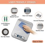 Letron, Küchenwaage Digital, 10KG Küchenwaage mit LCD Display und Tara Funktion, Küchenwaage zum Backen und Kochen, Messen von Zutaten, Schmuck so weiter, 1g – Bild 6