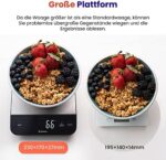 Etekcity Digitale Küchenwaage – Präzise 1g, bis 10kg, LCD-Display, Tara-Funktion, USB-aufladbar – Bild 10