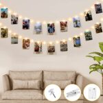 kolpop Foto-Lichterkette mit Clips – 5 m, 50 LED, Batteriebetrieben