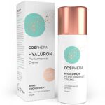 Cosphera, Hyaluron Performance Creme 50 ml, vegane Tages und Nachtcreme hochdosiert für Gesicht, Hals, Dekolleté, Augen, Anti-Falten Feuchtigkeitsbehandlung für Frauen und Männer