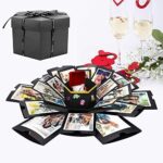 WisFox Überraschung Box, Kreative DIY Handgemachte Überraschung Explosion Geschenkbox Liebesgedächtnis, Scrapbooking Fotoalbum Geschenkbox zum Geburtstag Valentinstag Hochzeit Weihnachtsfest – Bild 4