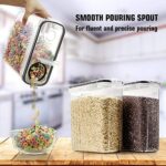 Wildone Müsli Behälter Set aus Kunststoff, 6 grosse (16,9 Tassen, 384 ml), luftdichte Frischhaltedosen, auslaufsicher, BPA-freier Müsli-Spender, Mehl, Zucker, trockene Lebensmittel mit schwarz Deckel – Bild 5