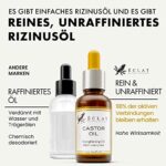 Eclat Skincare, Bio Rizinusöl für Wimpern, Augenbrauen, Haut, Haare, Nägel & Gesicht, Natural Oil Brow/Eyelash Growth Serum, Bestes Rizinusöl für Haarwachstum, Eye Lash Boost 1oz – Bild 5