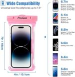 ProCase 2 Stück wasserdichte Uni Handyhülle Waterproof Phone Case bis 6.9" Unterwasser Handytasche für iPhone 14 13 12 11 Pro Max/Galaxy A13 A53 S22 S21 und Weiteren Smartphones – Bild 3