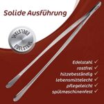 4smile Grillzange Edelstahl, Kochpinzette 30cm lang, abgerundete Zangenenden mit fein profilierten Greifflächen, Solide Küchenzange ideal als Grillpinzette & Fleischzange – Bild 2
