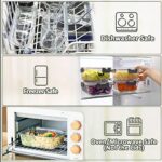 MCIRCO Glas Frischhaltedosen Set für Lebensmittel, 20 Teile (10 Behälter, 10 Transparente Deckel) Spülmaschinen, Mikrowellen & Gefrierschrankfreundlich, Auslaufsicher, BPA-frei… – Bild 4