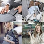 XIUWOUG Reisepasshülle,Passport Cover,Kunstleder Impfpass Hülle mit RFID-Blocker für Damen Herren Reisepass Kreditkarten, Ausweis und Reisedokumente – Bild 5