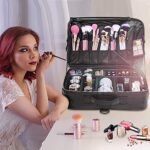 Kosmetiktasche, 3 Lagen Grosse Kapazität Professionelle PU Leder Make Up Organizer Tasche wasserdichte Reise Portable Artist Schminktasche mit Verstellbaren Teilern und Riemen – Bild 7
