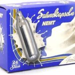 NEMT 24s 24 Stück N2O Sahnekapseln, passend für alle handelsüblichen Sahnebereiter, Sahnespender Cream Whipper Chargers