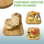 Oliver's Kitchen, Holzschneidebrett 3er Set, Schneidebretter in Verschiedenen Grössen, Edel, Robust, Hochwertig, Küchenbrett aus 100% Natürlichem Bambus, Einfach zu Reinigen, Schneidebrett Set – Bild 3