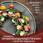Menz Stahlwaren, Rouladennadeln, 20er Set, Edelstahl, Made in Germany 10 cm Rouladenspiesse mit Clip, rostfrei, stabil für einfach leckere Rouladen – Bild 6