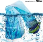 maxin Faltbarer Wasser-Flaschen-Satz von 3, Flexible zusammenklappbare Wiederverwendbare Wasser-Flaschen für das Wandern, Abenteuer, das Reisen, 700ML. – Bild 2