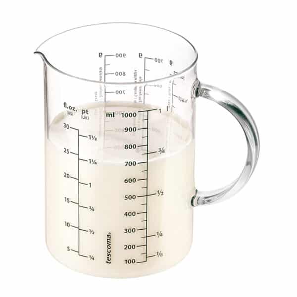 Tescoma Glas Messbecher Delicia, 1 l, hitzebeständiges Borosilikatglas