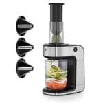 WMF Kult X Gemüsenudeln Spiralschneider elektrisch, Zoodle Maker, Zucchini Nudeln Schneider, 3 Schneideinsätze und Auffangbehälter