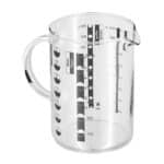 WMF Gourmet Glas Messbecher 1,0l, hitzebeständiges Glas, Skalierung für Liter, Milliliter, Tassen und Gramm & Touch Küchenschere 21 cm, Haushaltsschere mit Sägeschliff, schwarz