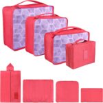 Coolzon Packing Cubes Koffer Organizer, 8 Stück Kofferorganizer Packtaschen Packwürfel mit Schuhbeutel Wäschebeutel Reiseorganizer Kleidertaschen für Rucksack