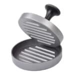 GRÄWE Burgerpresse mit 50 Blatt Backpapier, Hamburgerpresse Set aus Aluguss für leckere Hamburger, Patties, BBQ, Burger Presse mit Antihaftbeschichtung