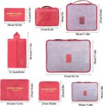 Coolzon Packing Cubes Koffer Organizer, 8 Stück Kofferorganizer Packtaschen Packwürfel mit Schuhbeutel Wäschebeutel Reiseorganizer Kleidertaschen für Rucksack – Bild 4
