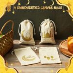 24 Stück Ramadan Sackleinen Taschen Eid Mubarak Taschen Leinen Kordelzug Geschenktüten Islamische Geschenke Klein Kordelzug Beutel Eid Taschen für Muslim Eid Mubarak Deko – Bild 10