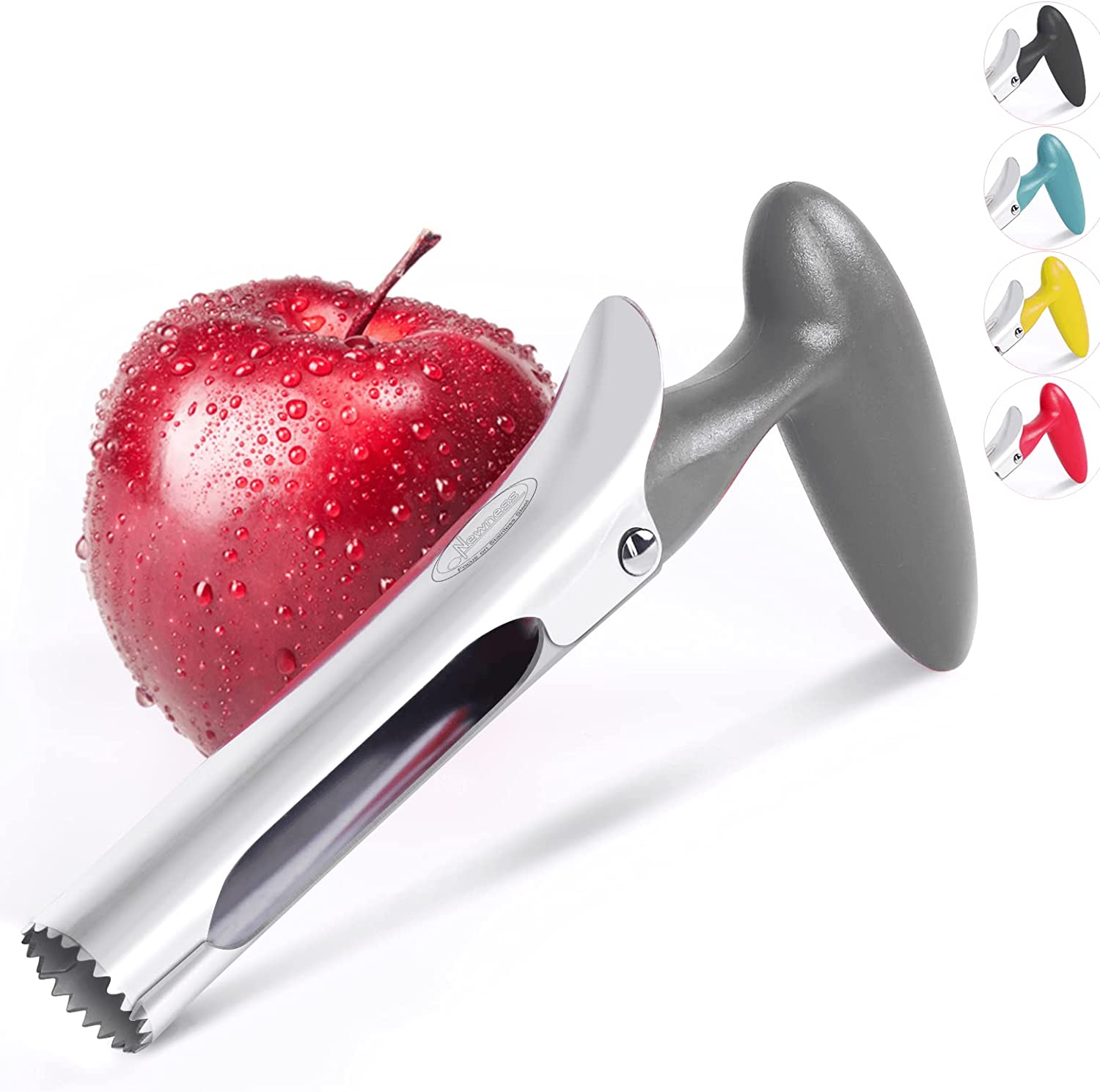 Apfelentkerner, Newness Premium Apfelausstecher Apfelkernausstecher Apfel Entkerner, Edelstahl Apple Corer Pear Core Entferner Werkzeug für Home & Küche mit scharfer gezackter Klinge Angle Handle