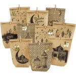 DIY ramadan zum Befüllen-Eid Mubarak tüten-30 Bedruckte Kraftpapiertüten-Geschenktüten zum Aufstellen und Dekorieren-ramadan dekoration set-wiederverwendbar