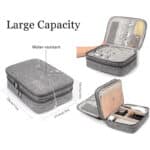 HCFGS Organizer Tasche, Reise Elektronik Etui 3 Schicht Grosse Kapazität Multifunktional Wasserdicht Stossfest Case für Kabel, ipad, Ladegerät, Handy, Festplatten, Powerbank, etc – Bild 2