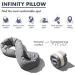 Huzi Design Infinity Pillow – Weiches Nackenkissen für Reise und Büro. – Bild 4