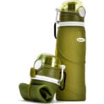 Kemier kollabierbare Silikon-Wasserflaschen-750ML, Medizinische Qualität, BPA-Frei, FDA-Zugelassen, Aufrollen, 26oz, auslaufsicher, Faltbar Sport & Outdoor-Wasserflaschen