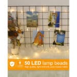 kolpop Foto-Lichterkette mit Clips – 5 m, 50 LED, Batteriebetrieben – Bild 2