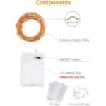 kolpop Foto-Lichterkette mit Clips – 5 m, 50 LED, Batteriebetrieben – Bild 7