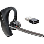 Plantronics - Voyager 5200 UC (Poly) - Bluetooth-Headset (monaural) - USB-A-kompatibel für den Anschluss an PC und/oder Mac - Funktioniert mit Teams, Zoom & mehr - Geräuschunterdrückung
