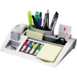Post-it Desk Organizer, Packung mit 1 Block Post-it® Notes a 100 Blatt, 4 x 35 Haftstreifen Post-it® Index, 1 Rolle Scotch® Magic™ mattes Klebeband, 265 mm x 168 mm x 68 mm